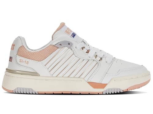 K-Swiss Women's SI-18 Rival Sneaker, White/Almost Apricot/Whisper White, 8 M