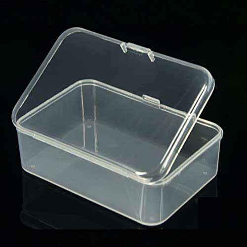 Wotermly 18 Pcs Small Plastic Case Small Mini Rectangle Clear Plastic Beads Storage Containers Box with Hinged Lid for Storage of Tiny Items (Size C 18 Pcs) - Thumbnail 5