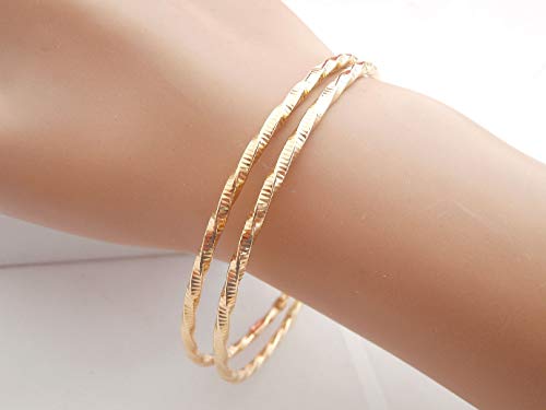 OV - Pulseras de Trapo de Oro Amarillo de 18 Quilates (750)