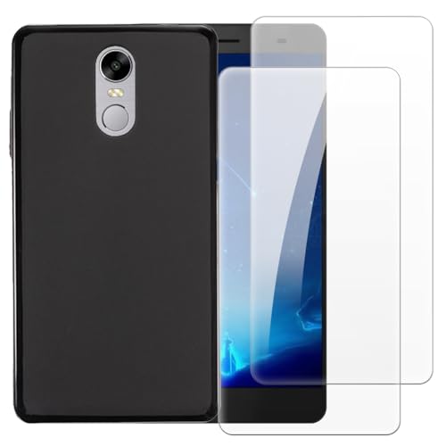 Shantime Coque avec 2 pièces Protection Compatible avec Bluboo Maya Max, Étui Antichoc + Verre...
