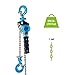 Tractel Lever Chain Hoist | 1/4 Ton (500 lbs) Capacity | 5 ft Lift & Pull Length | Professional Grade Ratchet Puller with ANSI B30.21 & OSHA Industrial Standards | bravo 19959