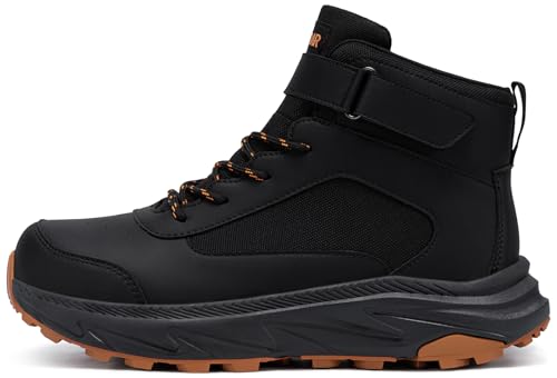 Steel Toe Boots for Men Work Boots Safety Puncture Proof Construction Steel Toe Shoes Safety Work Shoes Comfortable Warm Zapatos de Trabajo para Hombres (11.5, Black)3