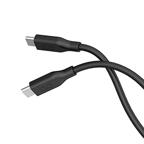 USB Type C ケーブル 2本セット / 2m / ブラック シリコン素材 KU-CCPES20BK_MA.jpg