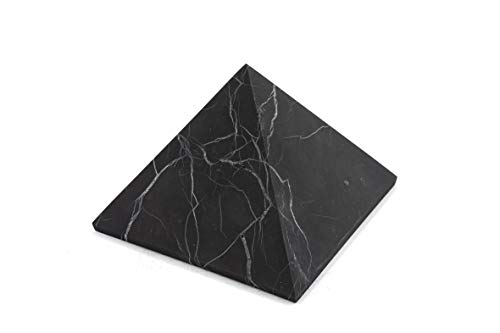 Shungite de Carélie authentique KASHU 3 pyramides brutes de 10 cm d'exception - 4