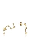  Córdoba Jewels  Pendientes en plata de Ley 925 bañada en oro. Diseño Costelación Escorpión Oro Zirconitas