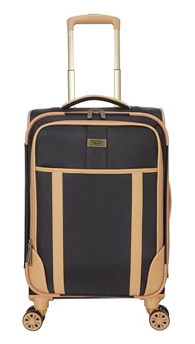 Image of Dockers Seahorse Softside Expandable 8-Wheel Spinner Travel Carry On Luggage, 20-Inch, Black