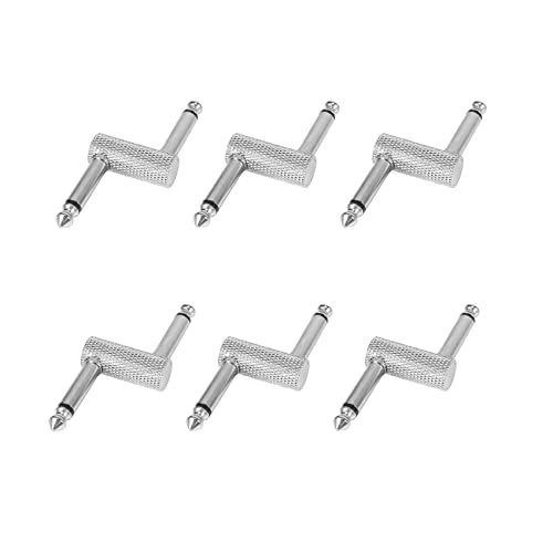 Adaptateur 6.35 pour pédale d'effet guitare en lot de 6 coupleurs jack 1/4