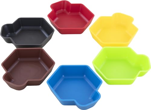 Feldherr Shell Core Box - 6 farbige Schälchen im praktischen Karton für Token, Marker, Meeple, Spielzubehör und als Bastelschale für Kleinteile