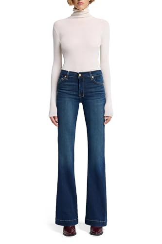 7 For All Mankind Women's Dark Wash Mid Rise Dojo Jeans2