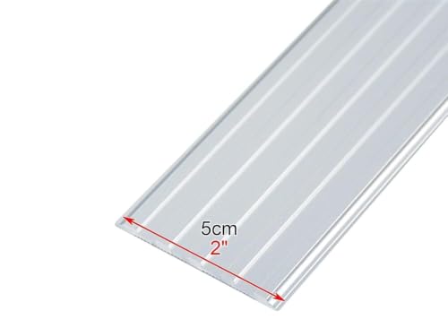 Perfil de borde de escalera de aluminio plateado barra de transicion de piso plano antideslizante 6