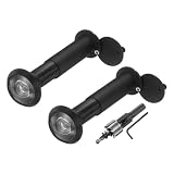 QUARKZMAN Türspion 2 Stück Türspion Mit 1 16mm/0.63'' Bohrerset Passend Für 2-3/5'' Bis 4-1/8'' Haustür 200 Grad Weitwinkelspion Rückseitiger Privatsphärenschutz Matt Schwarz