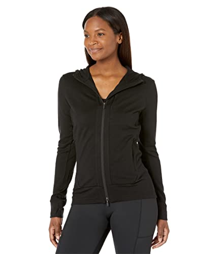 Icebreaker Quantum III Langarm Zip Hoodie - Damen Schwarz, S