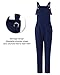 VONDA Women's Strappy Jumpsuits Overalls Casual Harem Wide Leg Dungarees Rompers B-Azul...