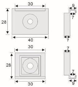 Reflex Sales & Marketing Ltd. 120 x 35cm Plain Frameless Rectangle Bathroom Mirror with Chrome Effect Metal Spring Loaded Wall Hanging Fixing Clips