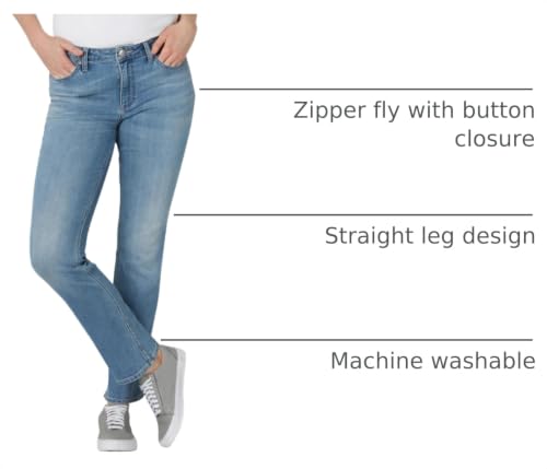 Lee Women's Legendary Mid Rise Straight Leg Jean Anchor 10 Short - image 4