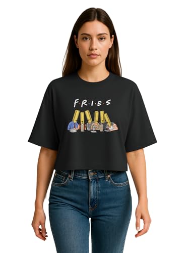 Image of HELLCAT Beige Printed Loose Fit Crew-Neck Crop T-Shirt for Women