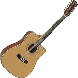 Guitarra acústica Rocktile WSD12-50C-NT - Dreadnought de 12 cuerdas con cutaway - Tapa de abeto y cuerpo de caoba - Diapasón de palisandro - Acabado brillante - Natural