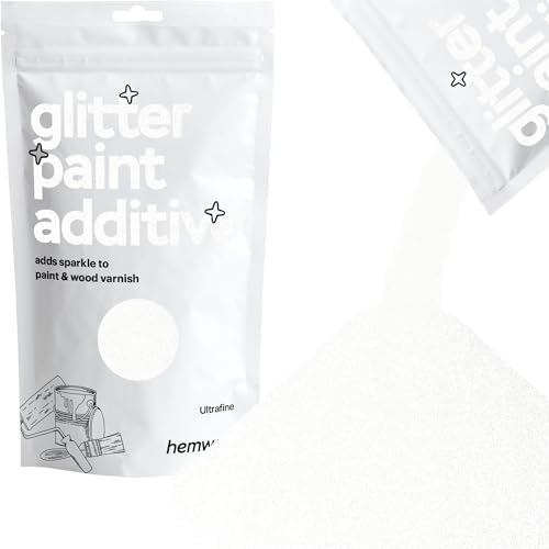 Hemway (White) Glitter Paint Additive Crystals 100g / 3.5oz for Acrylic