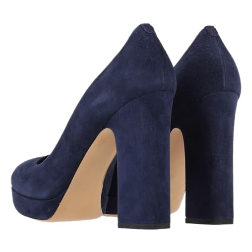 Milooey shoes Women Graceful Round Toe Platform High Heels Cute Chunky Block Slip On Pump Dress Party Street Office Lady Shoes Size 4-16 Us4