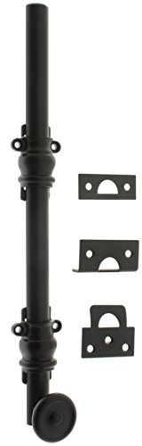 idh by St. Simons 11204-019 Premium Quality Solid Brass Colonial Swirl Knob Ornamental Surface Bolt with 2-Inch Barrel Guide, 8", Matte Black idh by St. Simons 11204-019 Premium Quality Solid Brass Colonial Swirl Knob Ornamental Surface Bolt with 2-Inch Barrel Guide, 8", Matte Black