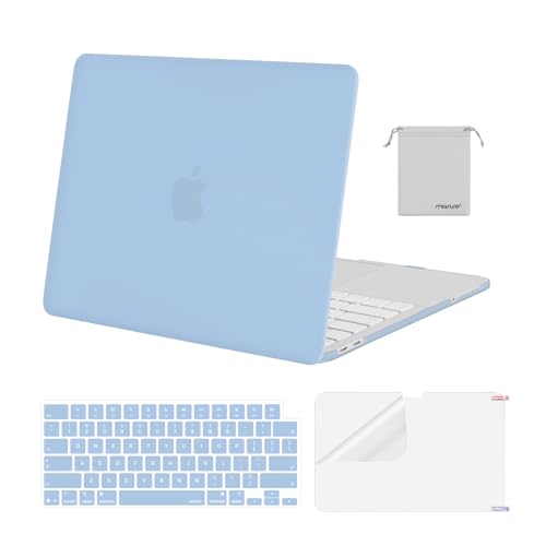 Image of MOSISO Compatible with MacBook Neo Case 13 inch 2026 Release Model A3404 with A18 Pro Chip, 4 in 1 Kit Precision Fit Crack & Scratch Resistant Protective Hard Shell Case Cover, Air Blue