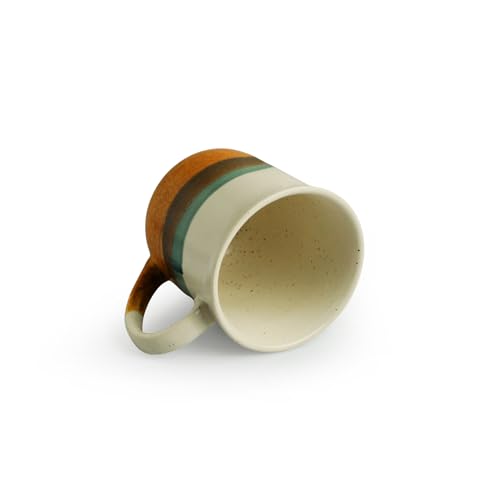 Image of ExclusiveLane 'Zen Garden' Ceramic Coffee Mugs Set of 6 (Set of 6, Each Cup : 330 ml, Microwave & Dishwasher Safe, Hand-Glazed) |Ceramic Mugs for Coffee Cup Tea Mug & Cup Mugs for Milk