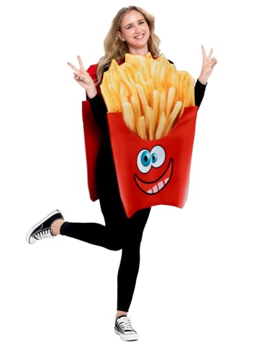 Seasons Adult French Fries Costume, Novelty Outfit for Halloween or Parties