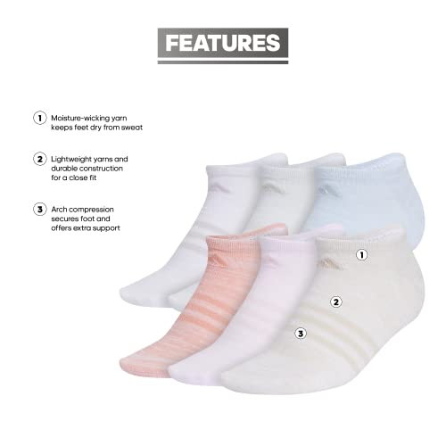 adidas Womens Superlite No Show Socks (6-pair)2