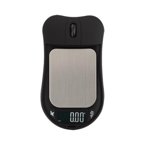 Báscula digital de alta precisión para joyería y monedas con diseño compacto de ratón