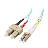 Cable Matters 10Gb 40Gb Multimode OM3 Duplex 50/125 OFNP Fiber Patch Cord LC to SC - 3m