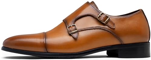 Image of Jousen Dress Shoes for Men Monk Strap Loafers for Men