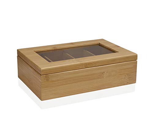 ANDREA HOUSE - Caja para cápsulas de café en Madera de bambú 30x20x9cm