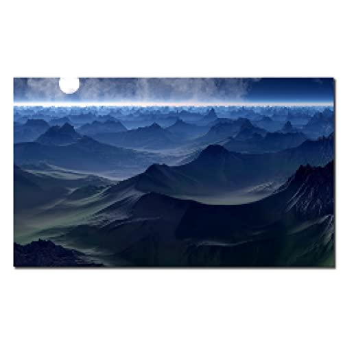 Toile paysage de lune moderne creez une ambiance apaisante dans votre salon