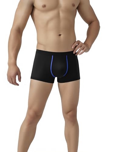 Men's Comfortable Boxer Briefs Soft and Breathable Moisture Wicking Underwear for Active and Everyday Use Blue2