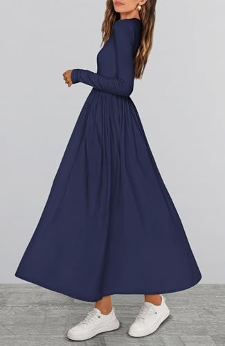 BTFBM Casual Long Sleeve Dresses Spring Dresses 2025 Wedding Guest Dress Midi Dress Flowy Bohemian Long Dress