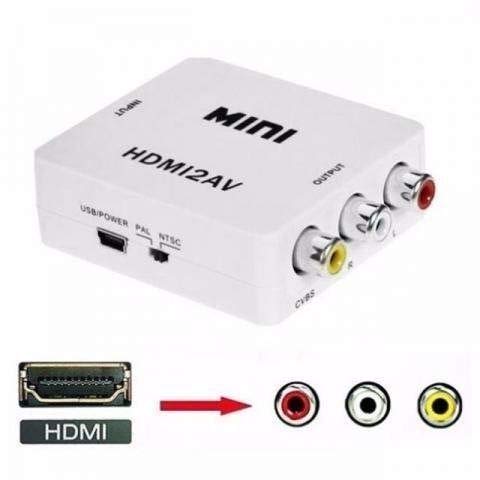 Mini Adaptador Conversor De Hdmi Para Vídeo Composto 3rca Av