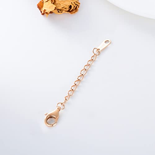 Image of 10k 14k Real Gold 1 inch /1.5 inch /2 inch /2.5 inch /3 inch /4 inch /5 inch Necklace Extender, Necklace Bracelet Extender Chain, Durable Gold Extender Chain, Adjustable Extension Chain for Necklace Bracelet Anklet