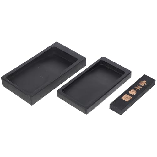 ERINGOGO 伝統書道 書道?台寸 寸 墨条付き 天然石製絵画用墨盤 水墨画練習 新年対聯用