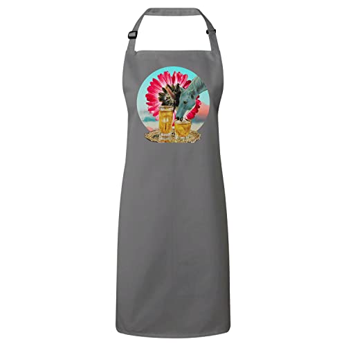 Tablier cuisine gris humour vintage idée cadeau insolite art surréaliste