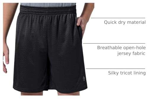 Image of Liberty Pro 5 Pack Youth Boys Athletic Mesh Basketball Shorts