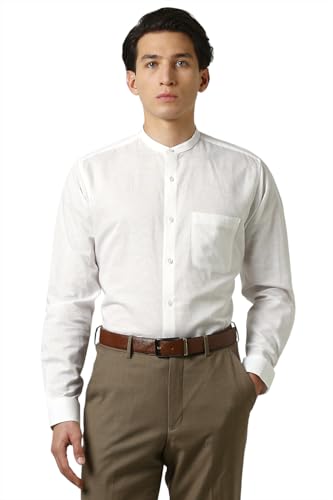 Image of Van Heusen Men Cotton Solid Regular Fit Shirt