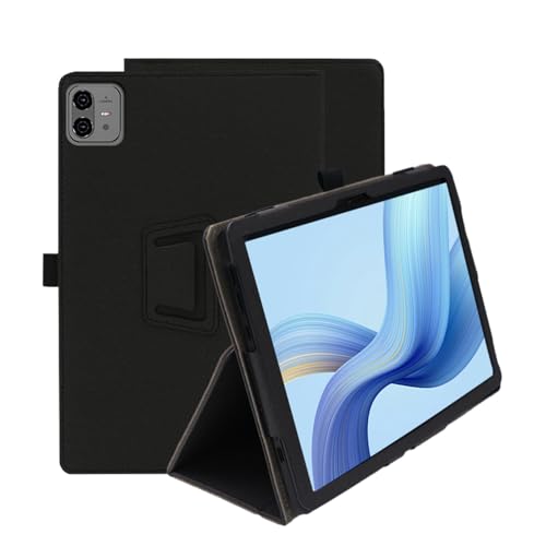 INSOLKIDON Kompatibel Für TECLAST Artpad Pro 12.7-INCH Tablet Hülle mit Standfunktion Slim PU Leder Schutzhülle [Auto Schlaf/Aufwachen] Klappbare Schutzhülle (Schwarz)