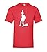 Camiseta de manga corta para hombre con diseño de futbolín, rojo, XXL