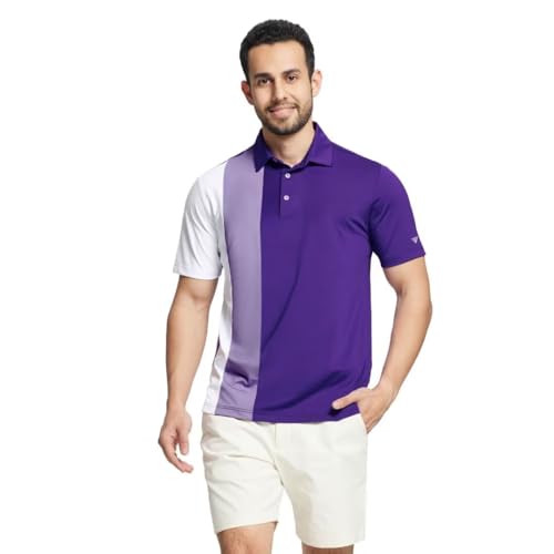 M MAELREG Mens Golf Polo Shirts Short Sleeve Dry Fit Casual Performance Moisture Wicking Color Block Polo Shirts for Men3