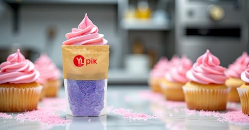 Image of Yupik Cotton Candy Flavored Sprinkles, 2.2 lb (35.2 oz) Pack of 6, Low Sugar, Kosher, Cholesterol-Free, Fat-Free, Perfect for Baking and Decorating Ice Cream, Cakes, Cookies, Cupcakes, and Donuts