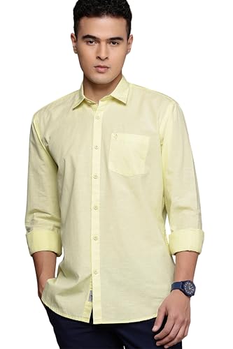 Image of Men's Cotton Linen Solid Shirt | Slim Fit Full Sleeve Casual Shirt | Lightweight | Breaethable | Stylish