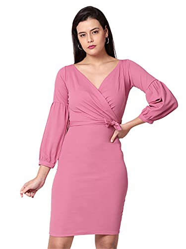 Image of Selvia Women's Mini Lycra Stretchable Knitted Bodycon Dress