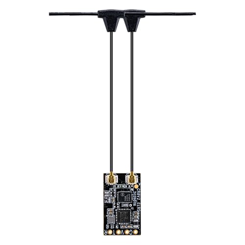 Image of ELRS Receiver CR8 V2 2.4GHz ExpressLRS Nano Receiver with 75mm UFL T Dual Antenna for FPV Drone /Tiny Whoop /Fixed-Wing RC Plane