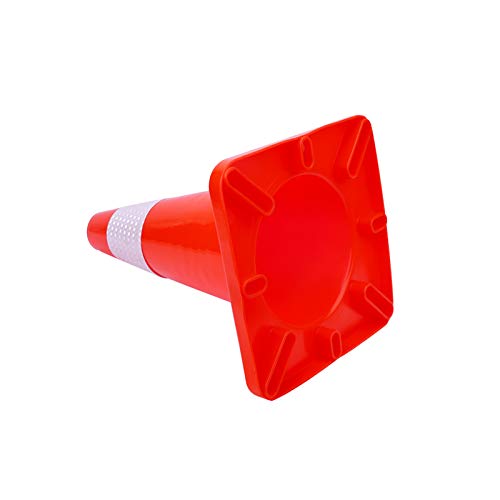 Miniatura 5 de Paquete de 10 conos de tráfico de 18 pulgadas, conos de seguridad de PVC para estacionamiento en carretera, conos de peligro pesados, conos de