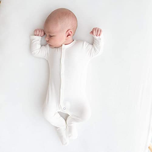 Image of KYTE BABY Soft Organic Bamboo Rayon Footies, Snap Closure, 0-24 Months, Solid Colors